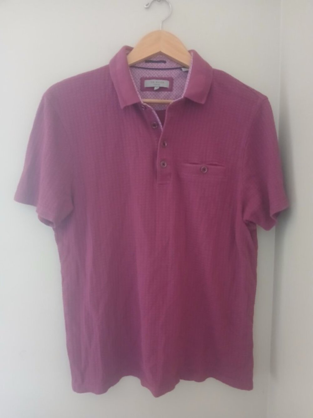 Ted Baker Hughes Textured Regular Fit Polo Shirt